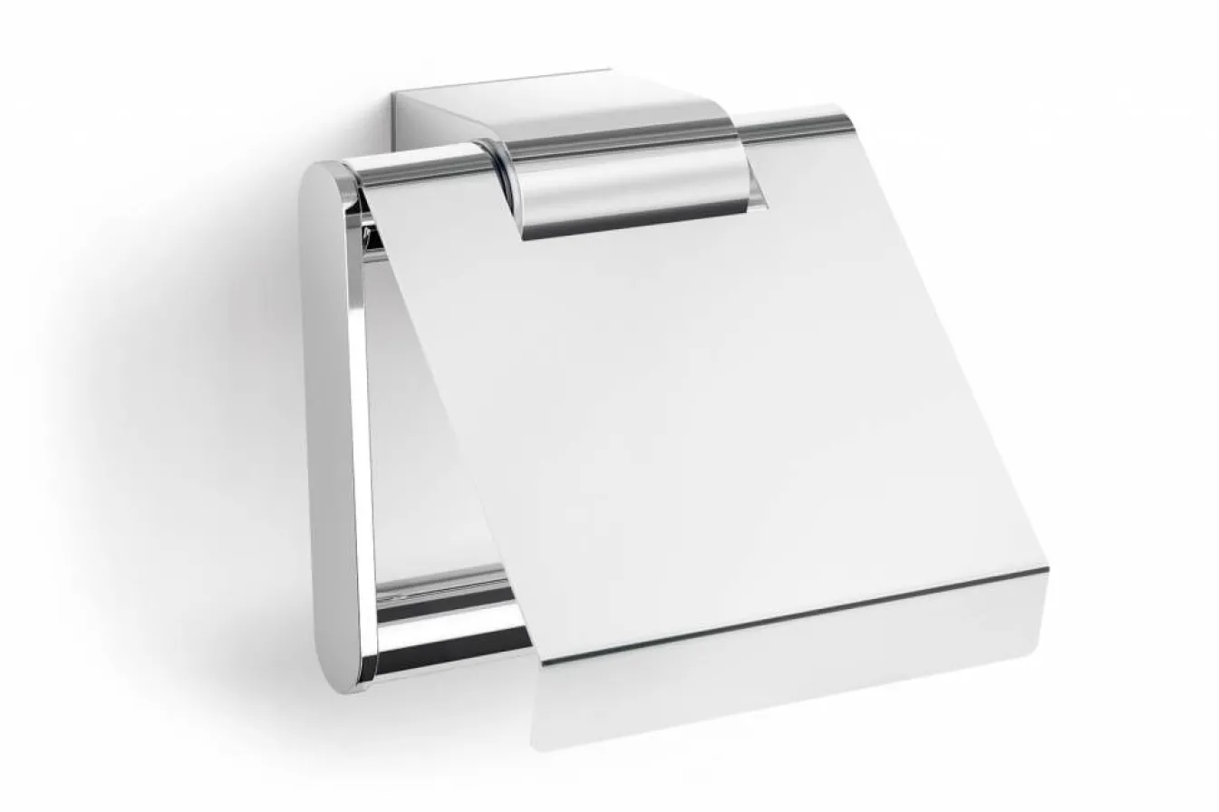 Sale Bath & Living Zack ATORE toilet roll holder with flap 40453 ( stainless steel) wall mounting gloss