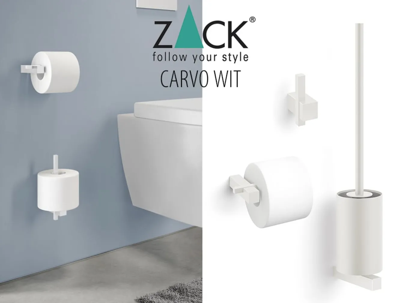 Sale Bath & Living Zack CARVO 3-piece basic package white