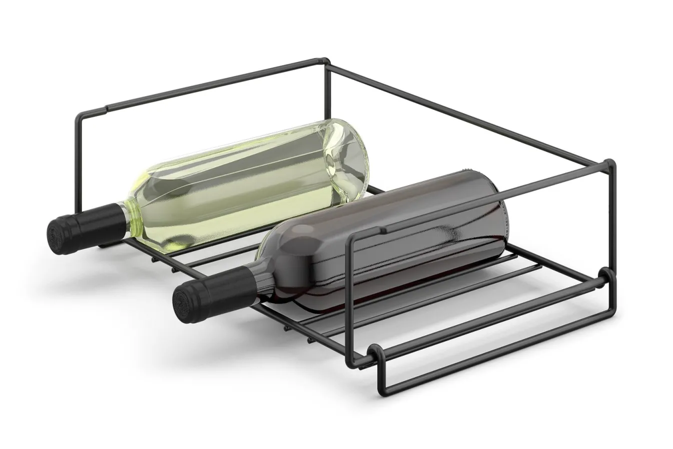 New Bath & Living Zack CUBETO bottle rack / wine rack 4 bottles (20554) black