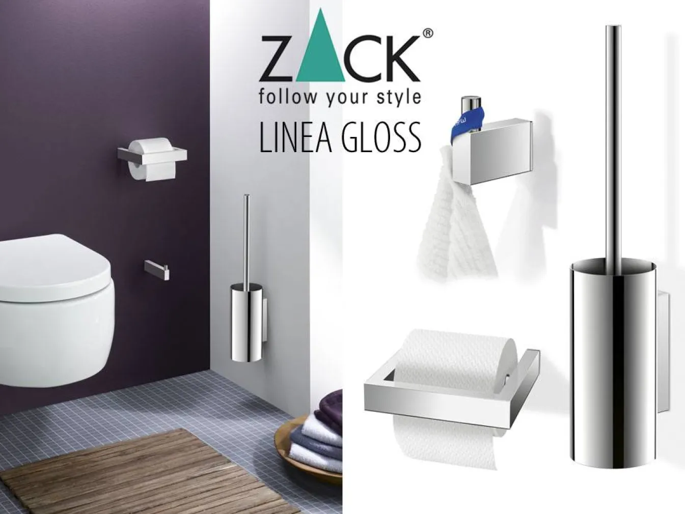 Hot Bath & Living Zack LINEA 3-piece basic package (gloss)